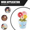 Kichvoe 1set Ceramic Flower Design Measuring Spoon with Base Cute Baking Gadget for Measuring Dry Wet Ingredients for Milk Powder