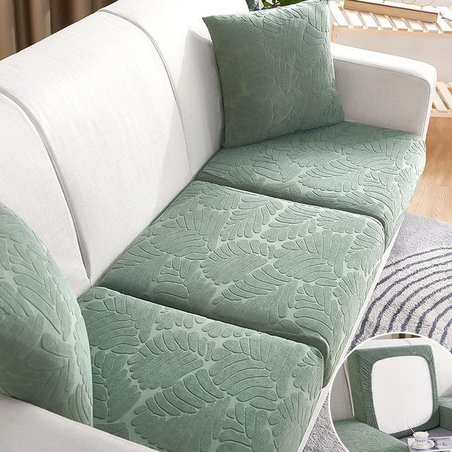 Jacquard Living Sofa Cushion Seat Cover Anti -Dust Tight Wrap Furniture Protector For Pets Kids Family Room Protective Slipcovers 1 /2 /3 /4 Seaters