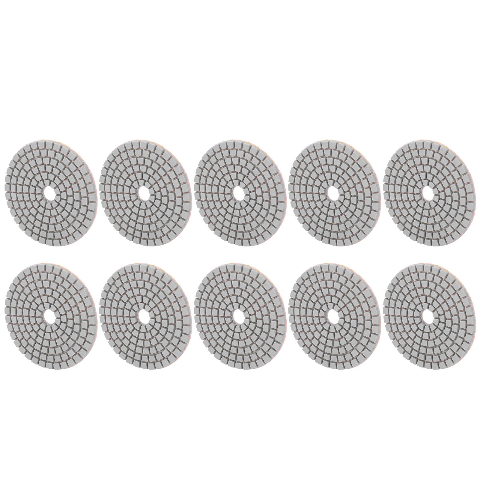 

10 шт. 3-дюймовые шлифовальные диски, полировальные алмазные круги для мрамора, бетона, камней, зернистость 3000