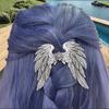 1/2Pcs Women'S Braid Hair Accessories Vintage Silver Angel Wings Hair Clip Ethnic Style Hair Decorations Zinc Alloy Hairpins