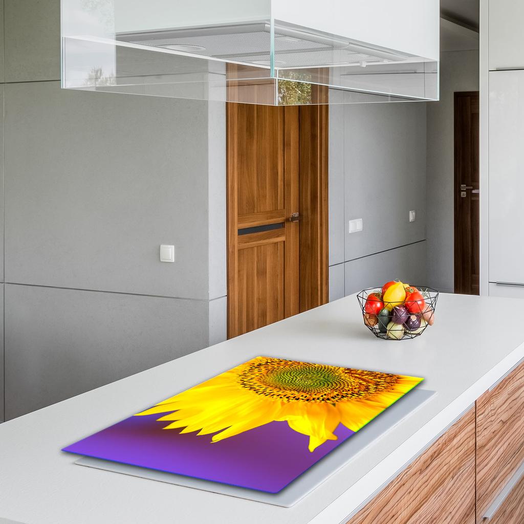 GLASS PROTECTIVE PLATE FOR STOVE 80x52 FLOWER