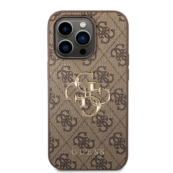 Guess Guhcp15L4Gmgbr Iphone 15 Pro 6.1 Brązowy/Brown Hardcase 4G Big Metal Logo