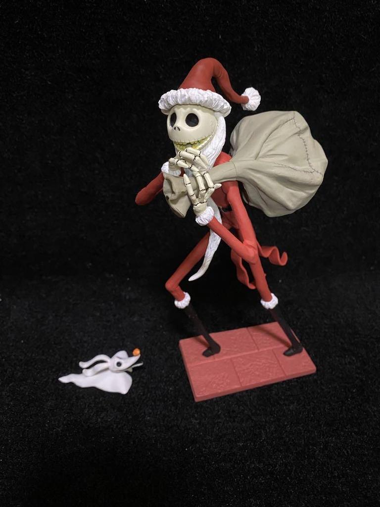 [USED] Nightmare Before Christmas Santa Jack Head Knocker Figure