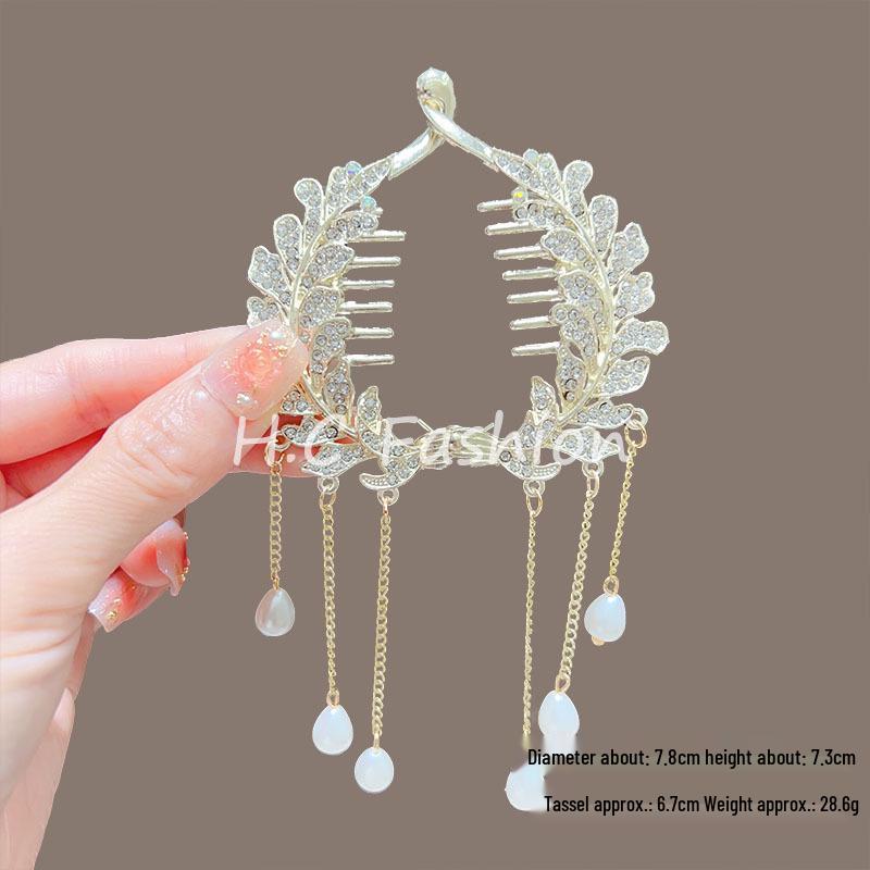 Elegant Lily of the Valley Tassel Hairpin: Timeless Updo Clip for a Refined Look