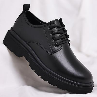 2025 Autumn New Men's Business Leather Shoes Men's Platform Casual Lace-up Leather Men's Shoes Platform Shoes 22717