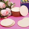 Wooden circle made of plywood with a hole 100 PCS Plywood for decorating a circle 8 cm