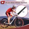 36 Set Spite Bicicletă 14G 295mm Spite Roată Bicicletă Oțel Carbon Negru