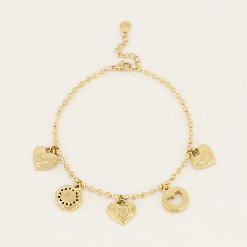 Collana a Catena con Ciondolo a Forma di Cuore in Acciaio Inossidabile, Fascino Geometrico, Resistente all'Acqua, Chic, Popolare, Gioiello Romantico, Regalo