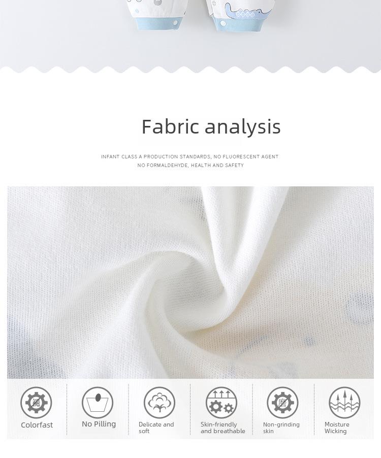 Combed Cotton Long-Sleeved Baby Romper for Newborns - Spring & Autumn