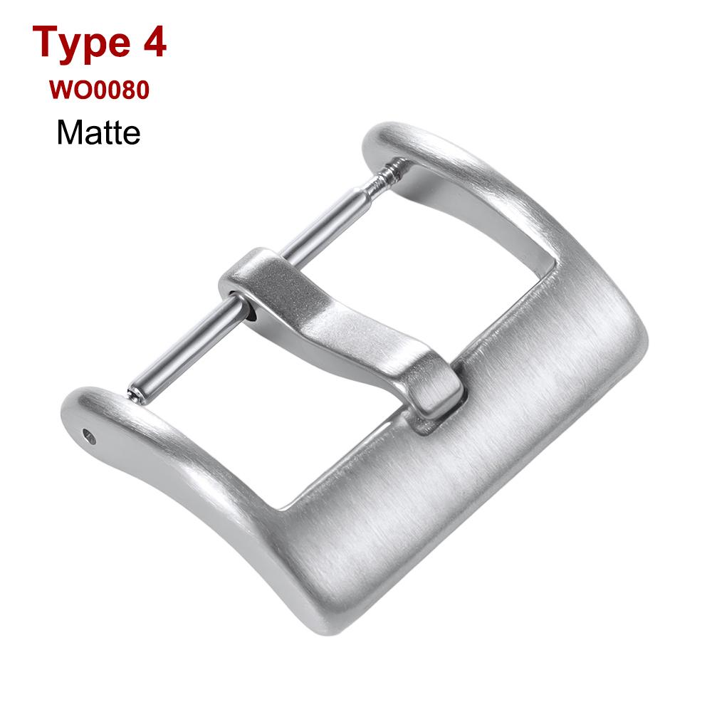

Multiple Styles Stainless Steel Watch Buckle 16mm-24mm Polished Matte Silver Replacement Pin Clasp for Men Women Watch Straps 24mm
