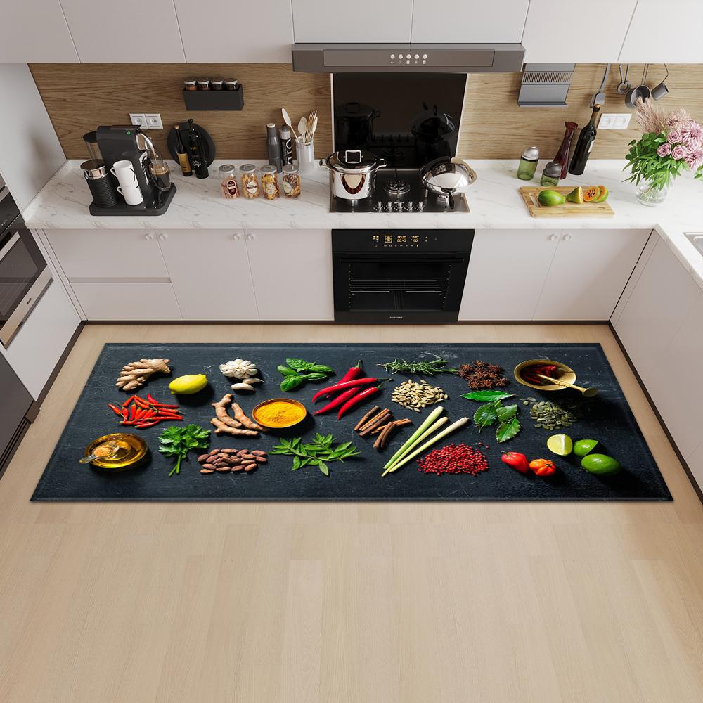 Kitchen Mat Entrance Door Mat Living Room Bedroom Long Carpet Corridor Non-slip Floor Children's Carpet