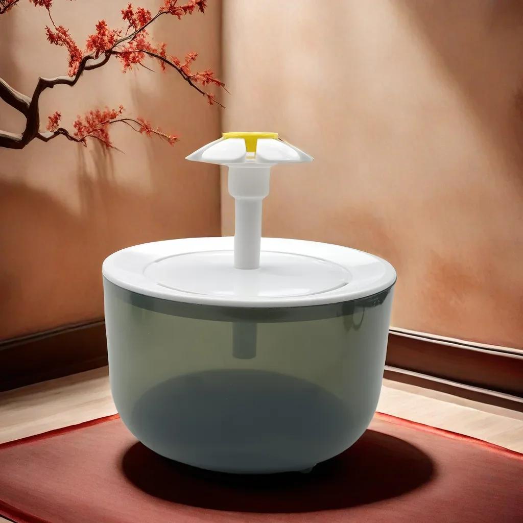 Cat Water Fountain, 1.2L Recirculating Pet Water Dispenser, USB Powered, Silent, with Filter Foam for Cats and Small Dogs