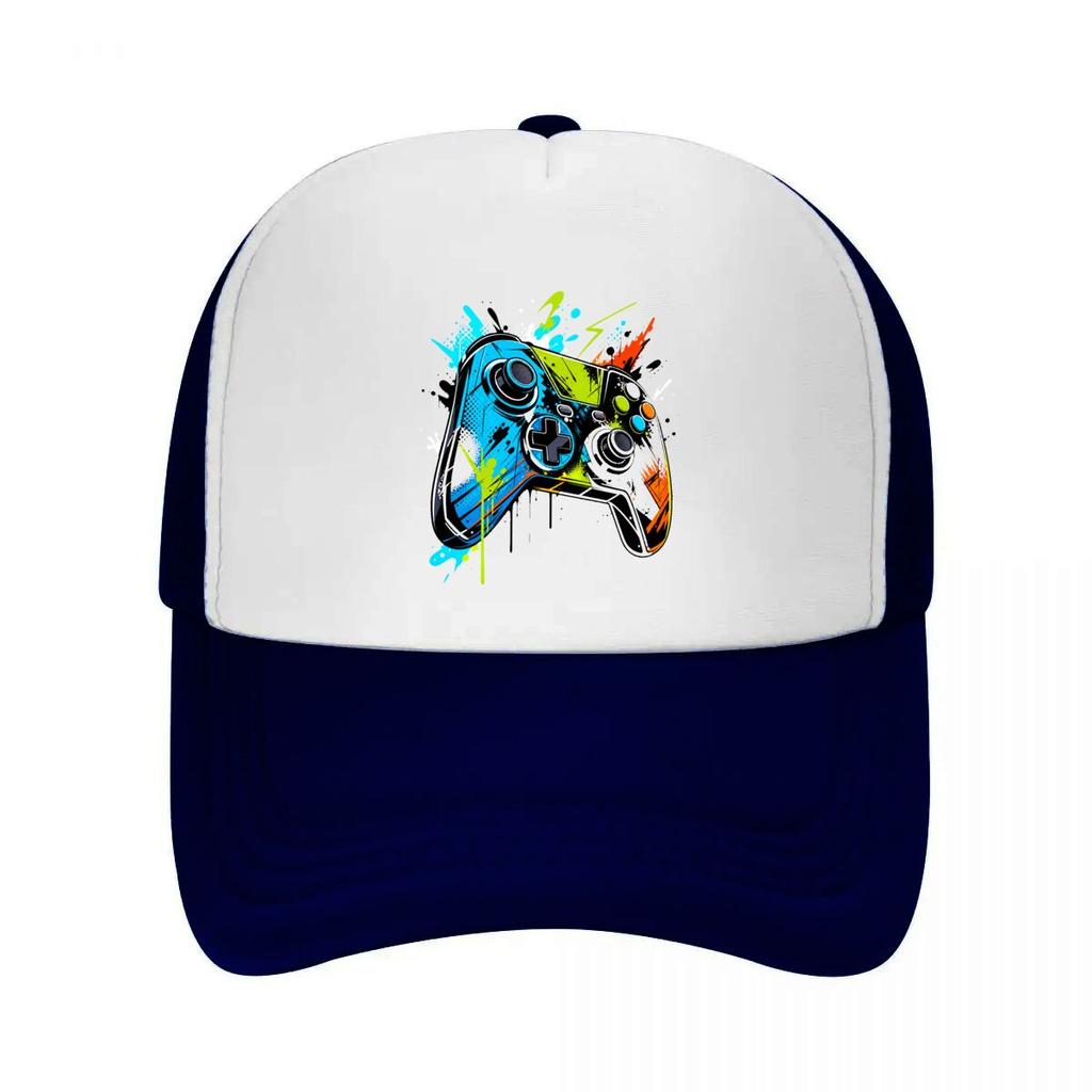 Neon Street Gamer Splash Controller Mesh Baseball Cap Casual Hat Outdoor For Womens Unisex FeUnisex