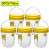 5/1PCS Reusable Wasp Trap Outdoor Hanging Transparent Insect Catcher Boxes Household Garden Farm Protector Pest Control with Lid