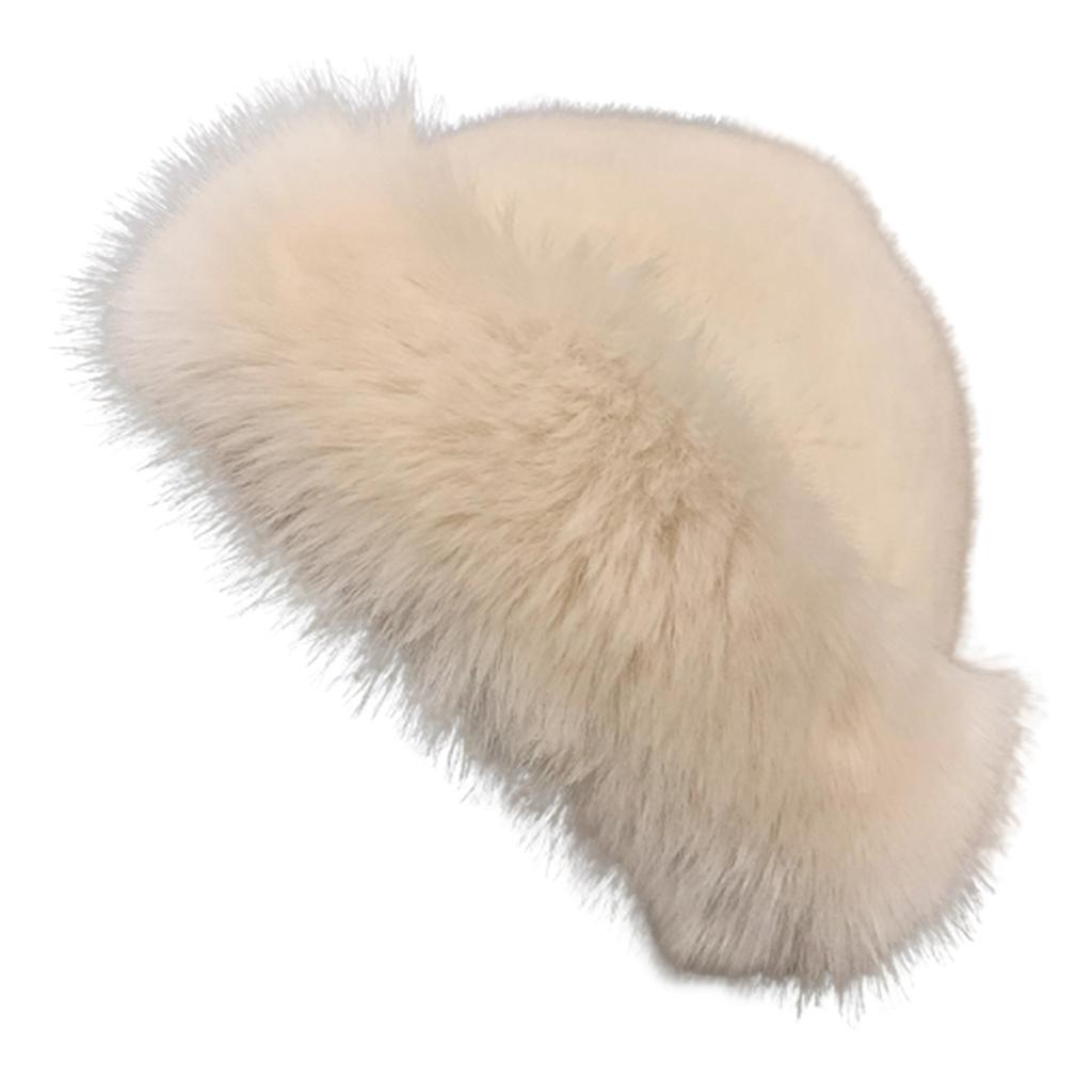 Mongolian Wide Brim Bucket Hat Winter Fisherman Hat Thicken Plush Fisherman Hat for Adult Teens Keep Warm Commute Hat