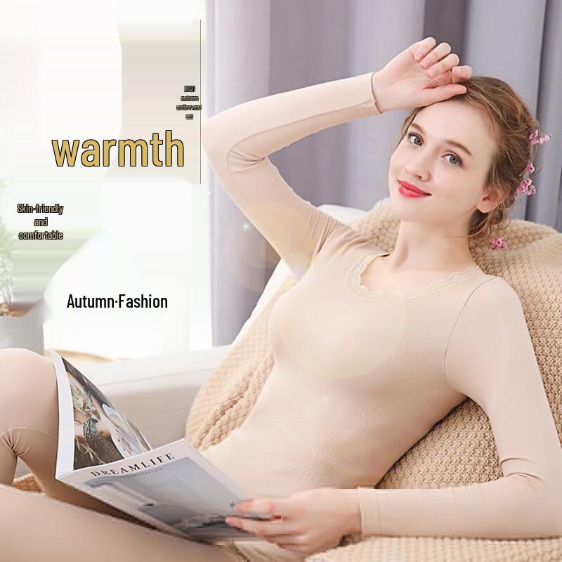 LANGSHA Women's Thin Cotton Thermal Underwear Set