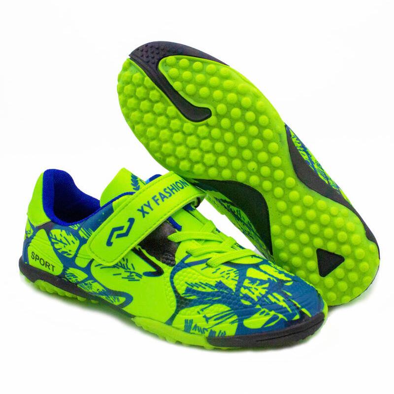 169 Children's Soccer Shoes With Low Cut Velcro Boys Girls Long Nail AG Sole FG Broken TF Flat Sports