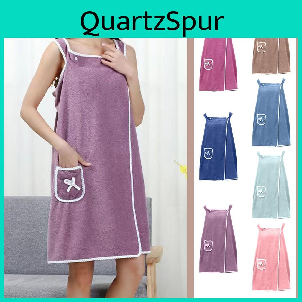 Bath Variety Velvet Skirt Coral Soft Absorbent Home Wearable Bath Towel Female Adult Sling Bath Skirt