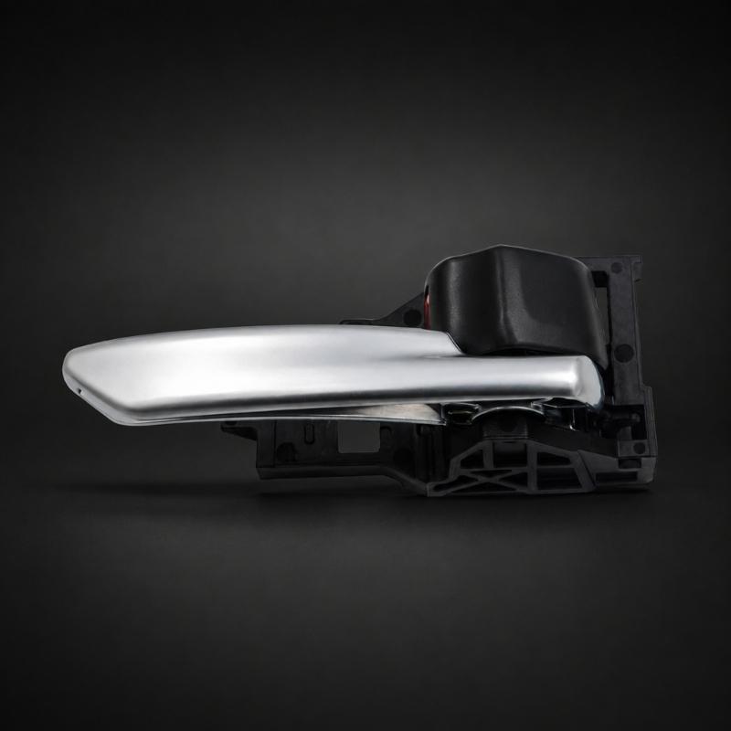 Clip-Mount Interior Door Handle Assembly 6920602380C0 for 2020-2024 Hiace with Silver Lever and Textured Black ABS Housing Frame