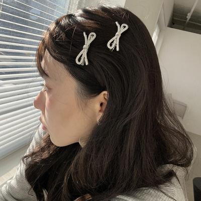Glitter Ribbon Hair Pin (2color)