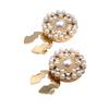 2PCS Button Cover Shirt Cufflinks Pearl Round Rhinestone Ornament Sleeve Covers Shirt Styling Accessories