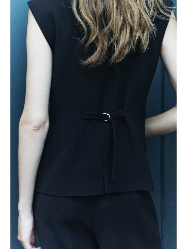 2024 Spring/Summer Women's Sleeveless Button-Up Vest and Casual Pants Set - High-End European and American Style