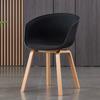 Chair Nordic Plastic Chair Solid Wood Back Coffee  Modern Minimalist Restaurant Leisure Chair Desk Designer