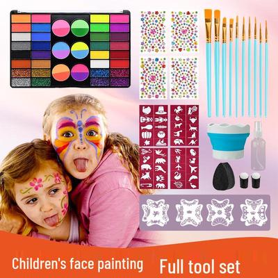 World Cup 44-Color Water-Based Face Painting Set