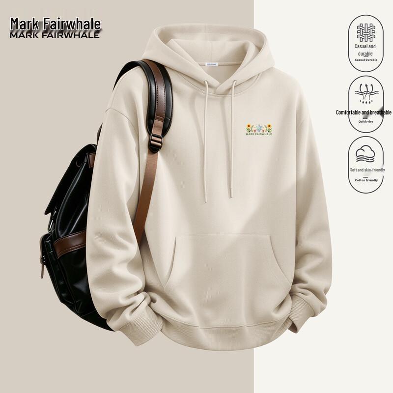 Mark Fairwhale Men's American-Style Casual Hooded Sweatshirt