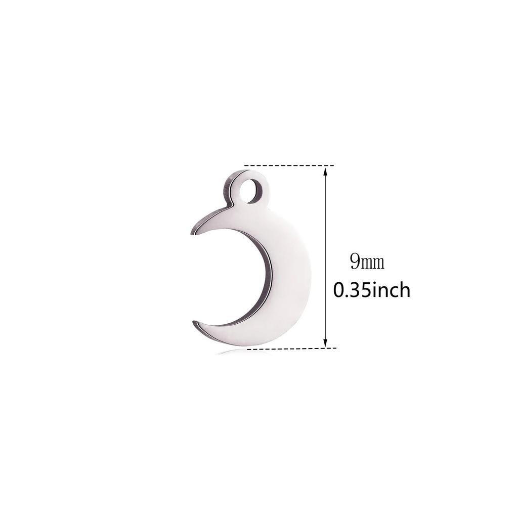 1pc Mini Star Moon Charms For Making Necklace Bracelet Pendants Findings stainless steel Flower Love Charm DIY Handmade Jewelry