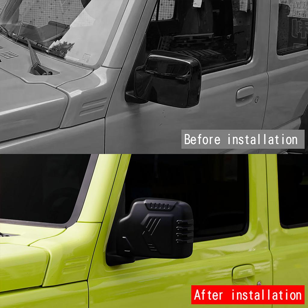 Left & Right Rear View Mirrors Cover Side Door Rearview Mirror Cover Accessories For Suzuki Jimny JB64 JB74 2018-2025