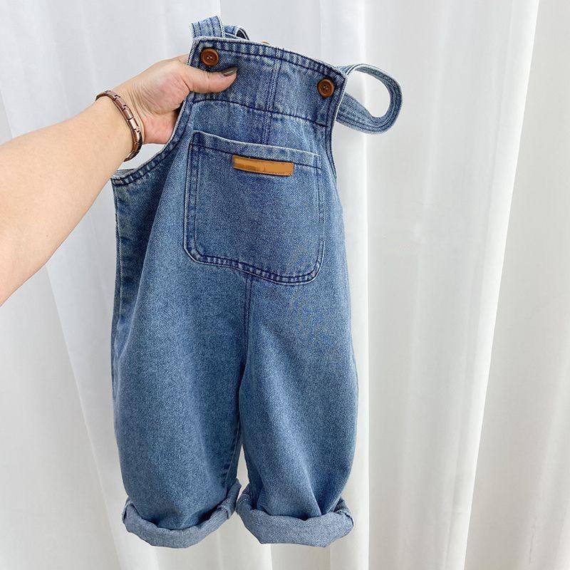 Spring and Autumn Children's Suspenders Pants for Boys and Girls
