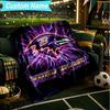 1PC Custom Name Blanket Ravens Team Spirit Flannel Blankets Patterns Throw Blanket All-Season Soft Gift for Couch, Bed, Camping, Birthday Gifts