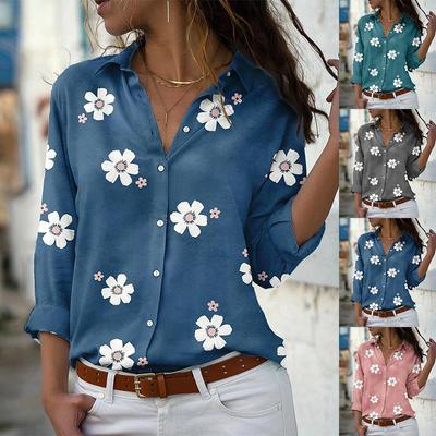 Camisa Elegante Primavera y Verano Camisa Casual con Temperamento para Mujer Camisa de Manga Larga Holgada para Mujer