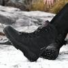 Winter new large size shoes high top outdoor couple soldier combat boots desert mountaineering velvet warm adventure cotton boots