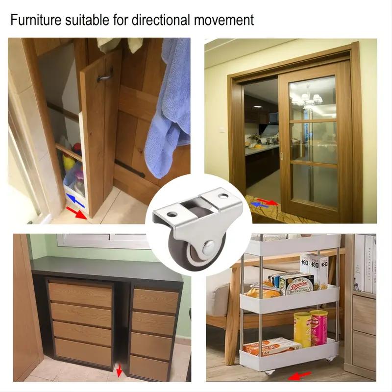 4 st Topplats Fast TPR Gummihjul, 1"(25 mm), Glidlager Kaffe Termoplastgummi Hjul För Att Flytta Möbler Tyst Och Smidigt