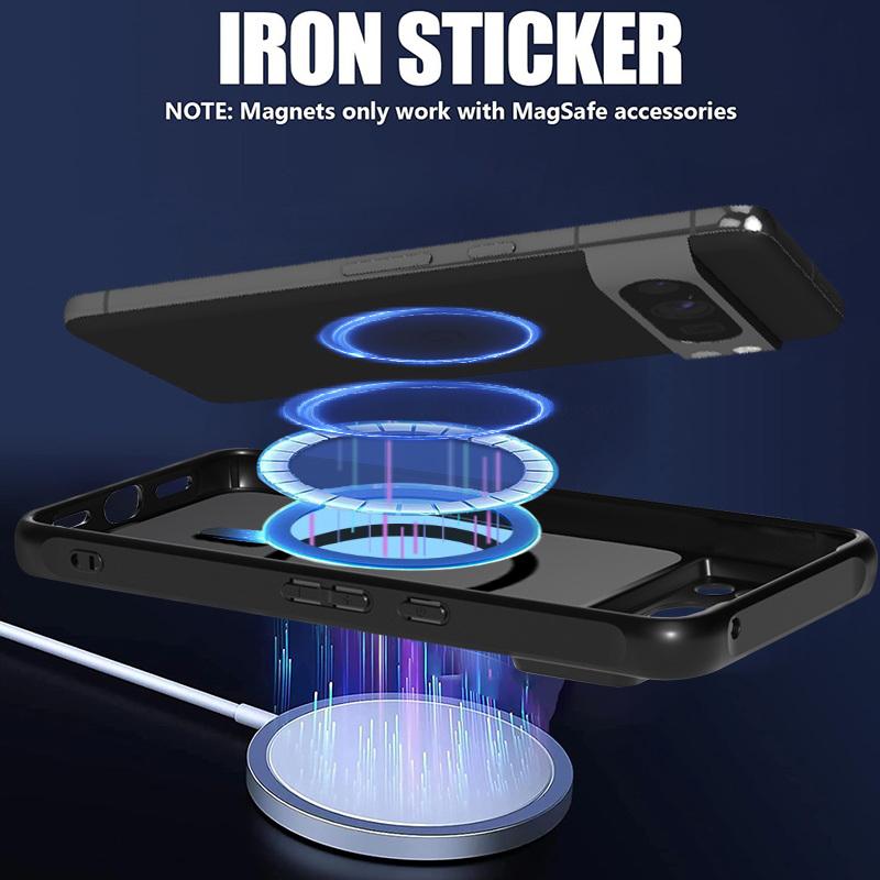 Retro Striped Pattern Magnetic Case For Google Pixel 10 8 7 Pro 9A 8A Pixel 9 10 ProXL For Magsafe Shockproof Hard Phone Cover
