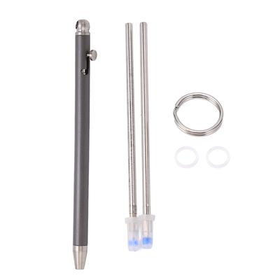 Mini-Schlüsselanhänger-Stift, Titanlegierung, EDC, tragbarer Taschenstift, Mini-Schlüsselanhänger-Kugelschreiber für Reisen