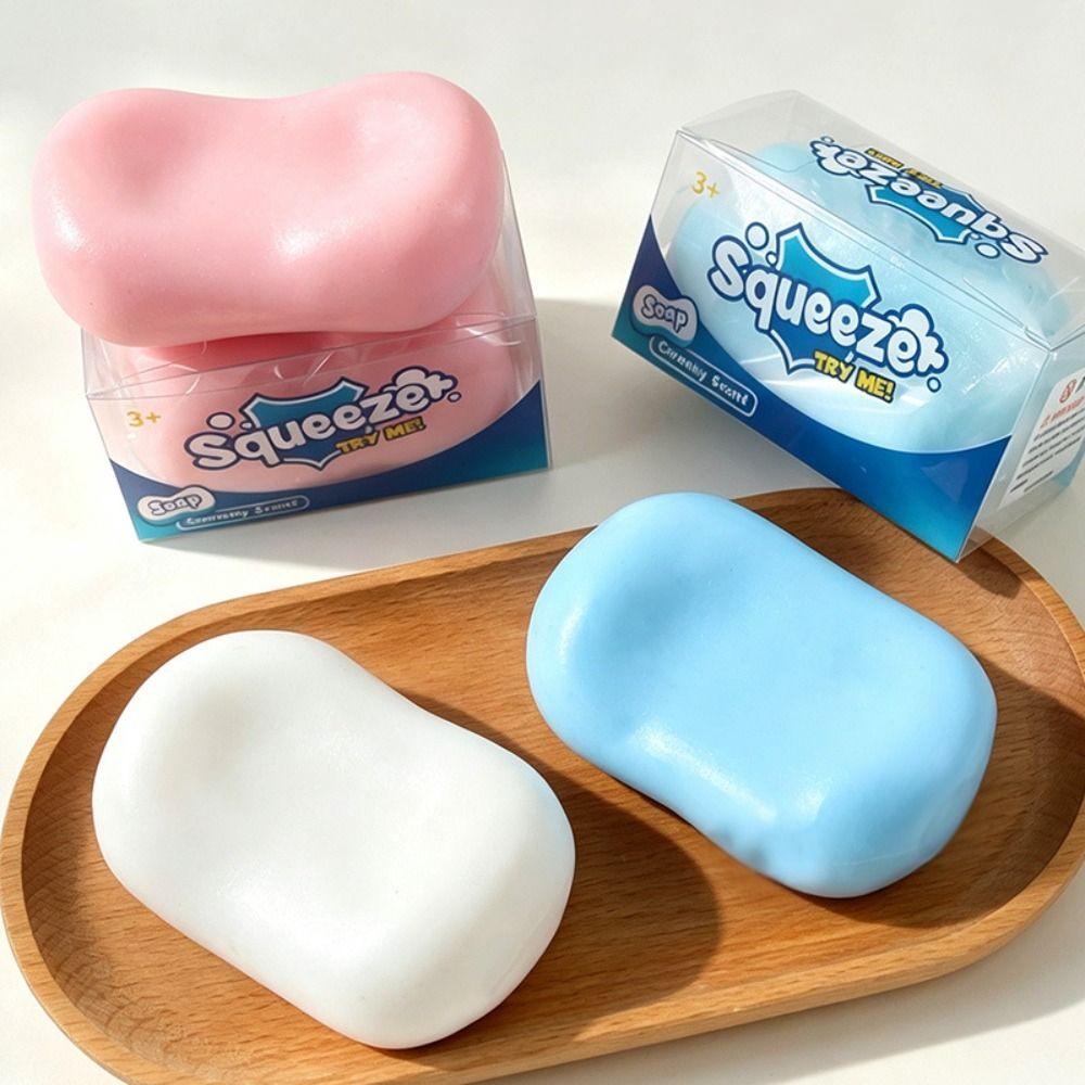 Finger Relax Soap Ball Squishy Handmade Crunchy Fidget Toy Building Block Squishy Adult Kids