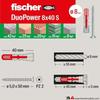 Vis avec cheville de plastique - FISCHER - Duo Power 8S - Deux composants - Boîte 50 pièces