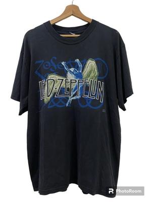 T-shirt Unisexe Noir Style Rétro Groupe Led Zeppelin Année 1991 S5XL KH9056 T-shirt Unisexe