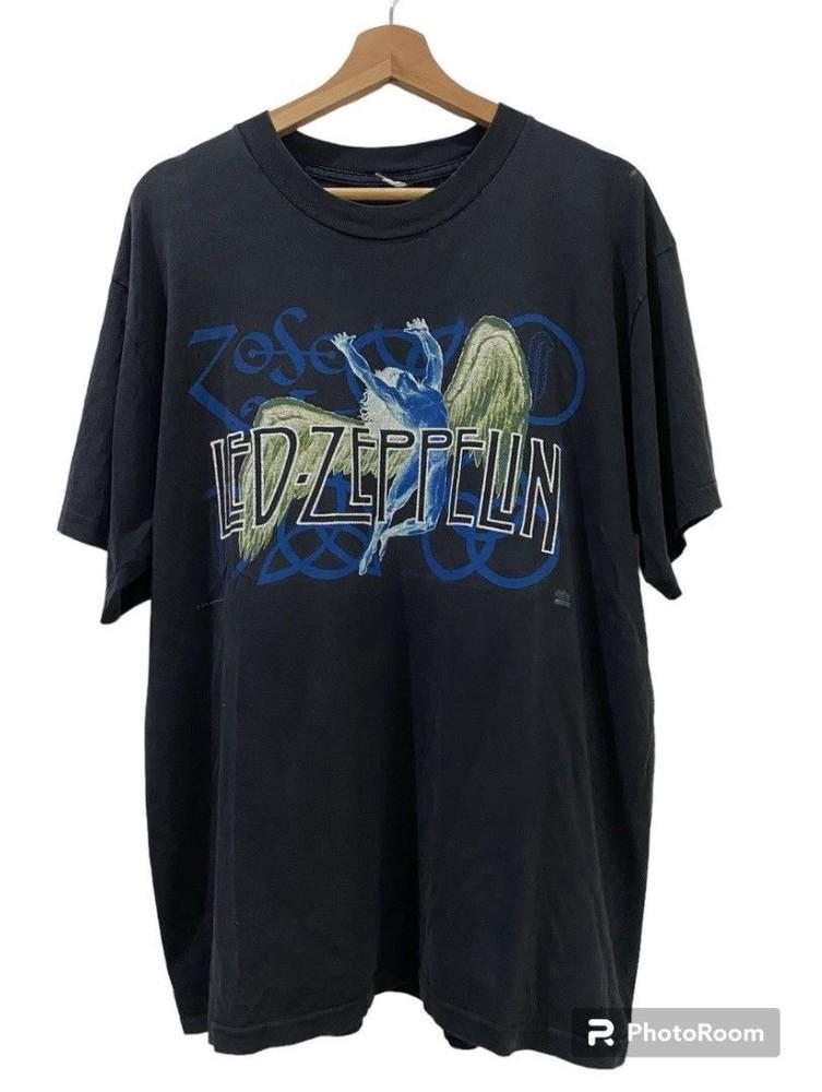 

Винтажная футболка унисекс 1991 года с изображением группы Led Zeppelin в ретро-стиле, черная, размеры S-5XL, KH9056 L