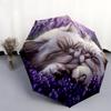 Muster mit zwei persischen Katzen, automatischer Klappschirm, tragbares und faltbares Design, 8 Schirmstäbe, ein Weihnachts- oder Geburtstagsgeschenk.