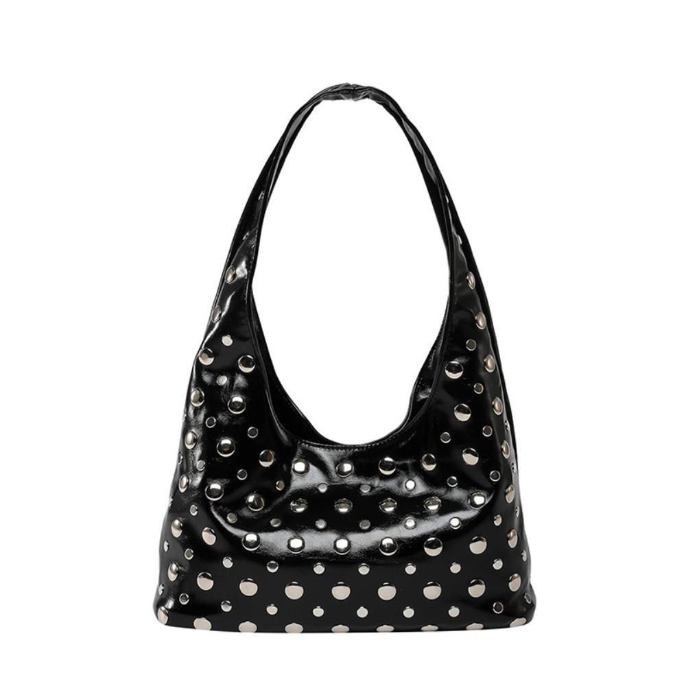 Spicy Girl Rivet Shoulder Bag Metal Stud Bucket Bag Casual Y2k Underarm Bag  Girl