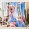 Cartoon Frozen soft Blankets blankets fluffy flannel thin Blanket Picnic Sofa Family Bedroom Children's Room custom blanket