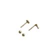 Exquisite S925 Sterling Silver Triangle Openwork Flower Screw Earrings