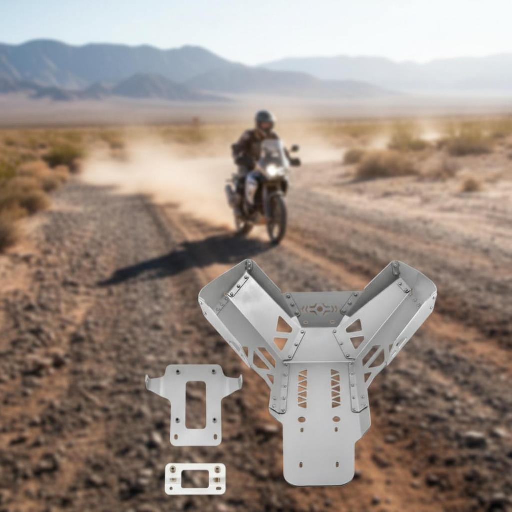 Motorcycle Engine Lower Shock Absorption Resistant Skid Plate with