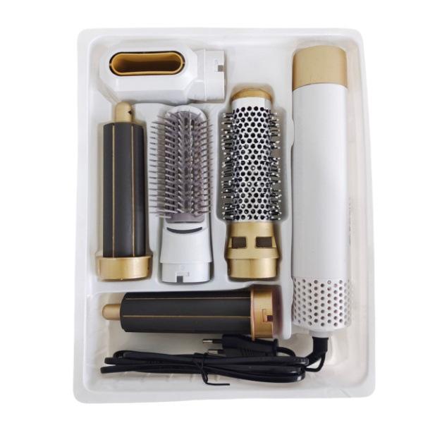 5-in-1 Hair Dryer & Automatic Curling Iron - Dual-Purpose Hot Air Comb for Curling & Straightening