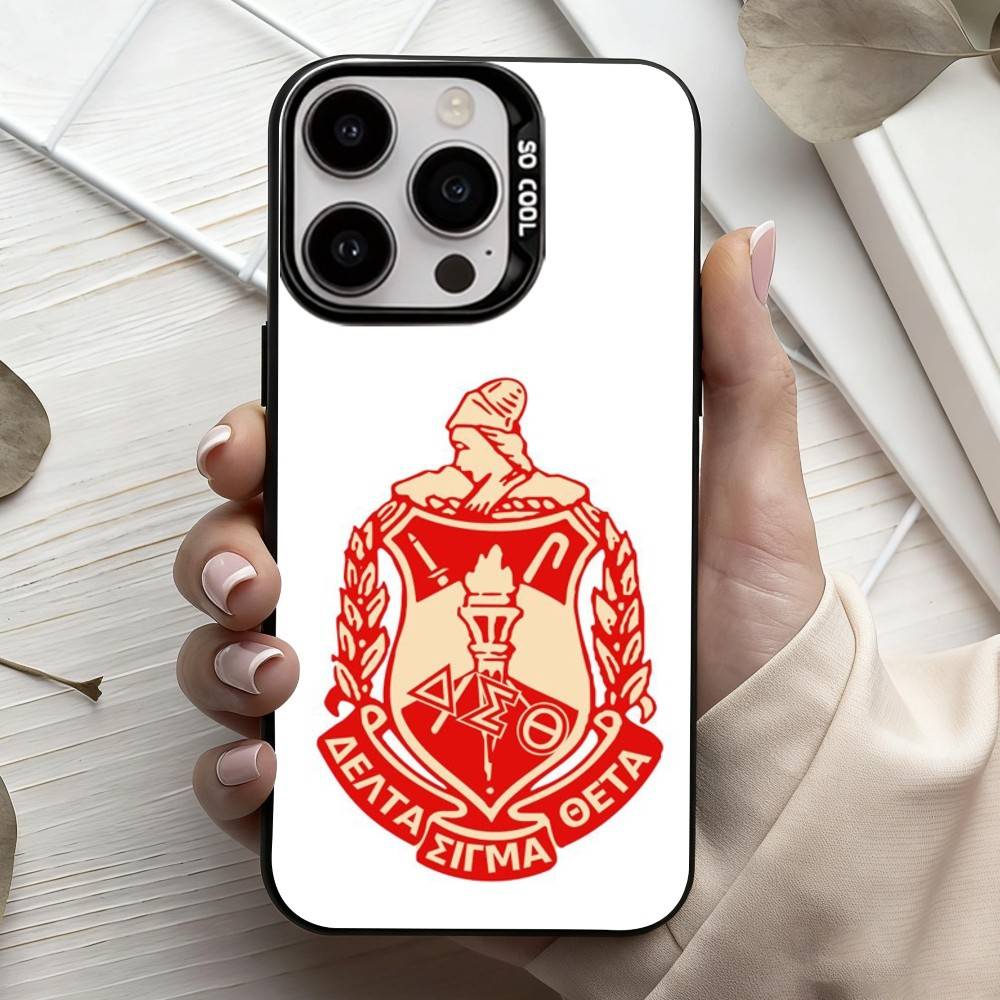 D-Delta S-Sigma T-Theta-A Phone Case For iPhone17,16,15,14,13,12,11 Plus,Pro Max Black Candy silver phone case