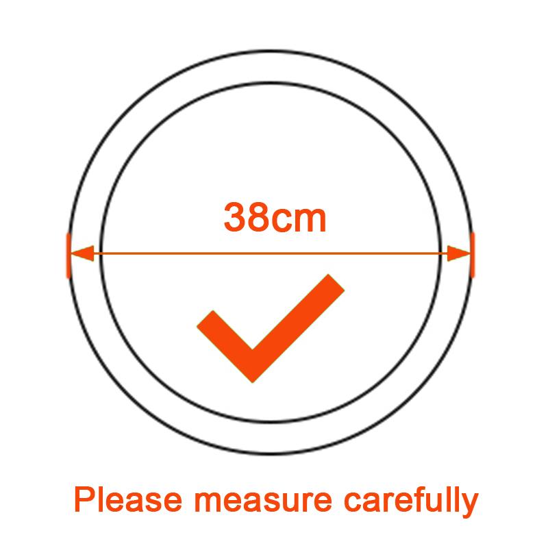 Non-slip Car Steering Wheel Cover Diameter 38cm Soft Leather Braid On the Steering Wheel Cover of Car Interior